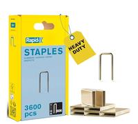 Rapid High-Performance Staples for Dense Materials, Narrow Crown No. 606, Leg Length 12mm, Staple Gun Staples, Resin-Coated Galvanised Steel, 3600 Pieces, Plastic Box (40303093)