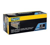 Rapid High-Performance Staples for Dense Materials, Narrow Crown No. 606, Leg Length 18mm, Staple Gun Staples, Resin-Coated Galvanised Steel, 4000 Pieces, Boxed (11897602)