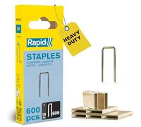 Rapid High-Performance Staples for Dense Materials, Narrow Crown No. 606, Leg Length 18mm, Staple Gun Staples, Resin-Coated Galvanised Steel, 600 Pieces, Narrow Blister (40109529)