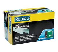 Rapid High-Performance Staples for Insulation, Thin Plastics, Cardboard and Carpets Flatwire No. 140, Leg Length 10mm, Staple Gun Staples, Galvanised Steel, 5000 Pieces, Boxed (11910711)