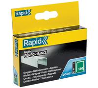 Rapid High-Performance Staples for Insulation, Thin Plastics, Cardboard and Carpets Flatwire No. 140, Leg Length 8mm, Staple Gun Staples, Galvanised