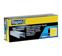 Rapid High-Performance Staples for Textiles, Finewire No. 13, Leg Length 8mm, Staple Gun Staples, Galvanised Steel, 5000 Pieces, Boxed (11835600), Silver