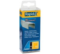 Rapid High-Performance Staples for Textiles, Finewire No. 13, Leg Length 10mm, Staple Gun Staples, Galvanised Steel, 5000 Pieces, Plastic Box (40303081)