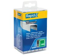 Rapid High-Performance Staples for Insulation, Thin Plastics, Cardboard and Carpets Flatwire No. 140, Leg Length 6mm, Staple Gun Staples, Galvanised Steel, 5000 Pieces, Plastic Box (40303088)