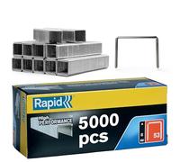 Rapid High Performance Staples, No.53, Leg Length 6 mm, 11856250 - 5000 Pieces, Silver