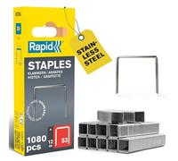 Rapid 53/10B 10mm Stainless Steel Fine Wire Staples (Box 1080)