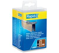 Rapid High-Performance Staples Wood Outdoor Use Narrow Crown No. 90 Leg Length 35mm Staple Gun Staples Galvanised Steel 1500 Pcs