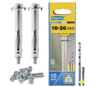 Rapid Hollow Wall Anchor For 16-26mm Wall Thickness 25Kg Load - Pack Of 10