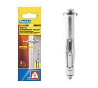 Rapid Hollow Wall Anchors, Pack of 10 Heavy Duty Metal Plasterboard Fixings for 18-32 mm Wall Thickness, 40 kg Load, Cavity Wall Fixings, Wall Plugs, Plasterboard & Chipboard Plugs (5001551)