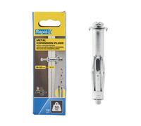 Rapid Hollow Wall Anchors, Pack of 10 Heavy Duty Metal Plasterboard Fixings for 18-32 mm Wall Thickness, 50 kg Load, Cavity Wall Fixings, Wall Plugs, Plasterboard & Chipboard Plugs (5001554)