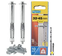 Rapid Hollow Wall Anchor For 32-45mm Wall Thickness 40Kg Load - Pack Of 10