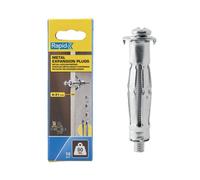 Rapid Hollow Wall Anchors, Pack of 10 Heavy Duty Metal Plasterboard Fixings for 6-21 mm Wall Thickness, 50 kg Load, Cavity Wall Fixings, Wall Plugs, Plasterboard & Chipboard Plugs (5001553)