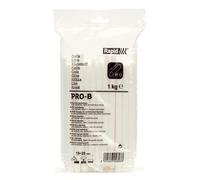 Rapid Hot Glue Sticks PRO-B, Special Adhesive for Ceramics Ø 11-12 mm - 1kg | For ceramics, tiles, and porcelain; for 11-12 mm glue guns; 190 mm; 1 kg; application temp. 170-190°C; setting time: 30 sec