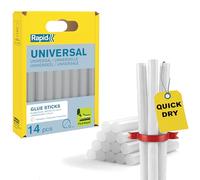 Rapid Hot Melt Glue Sticks 12 mm, Universal, Transparent - 14 Pieces