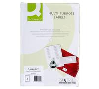 Q-Connect Multi-Purpose Labels 199.6 x 289 mm – 1 per A4 sheet – Pack of 100 White