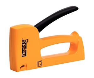 Rapid Light Duty Manual Staple Gun R13 for No. 13 Staples | Yellow Upholstery Tacker with Ergonomic Handle and All-Steel Interior Wear Parts, Made in Sweden (20443950)