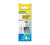 Rapid 5000671 Steel Rivet Nuts M4 (Pack 20 + Free Drill Bit)