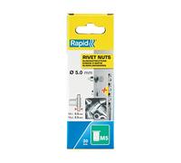 Rapid 5000672 Steel Rivet Nuts M5 (Pack 20 + Free Drill Bit)
