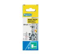 Rapid M6 Rivet Nuts, Including Drill Bit, Ø6mm, Pack of 20, 5000673