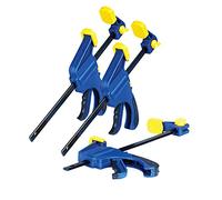 Rapid Mini One-Handed Bar Clamps Set of 3 Pcs, Secure Clamping Up to 100 mm, 5001479