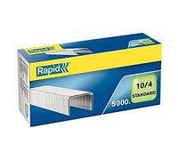 Rapid No. 10 Small Staples, For Stapling up to 10 Sheets, Use with Mini Staplers, Galvanised Wire, Box of 5000, 24863000