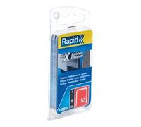 Rapid 40109509 53/6B 6mm Stainless Steel Fine Wire Staples (Box 1080) Rpd40109509