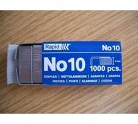 Rapid Number No. 10 (Fit Rexel Stapler) Staples x 1000 in Box 4mm x 9mm