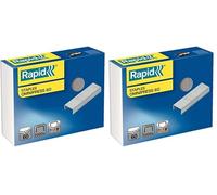 Rapid Omnipress 60 Staples, For Stapling up to 60 Sheets, Use with Omnipress Staplers, Galvanised Wire, Box of 1000, 5000561 (Pack of 2)