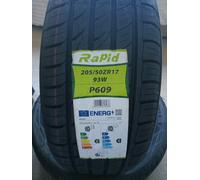 RAPID P609 205/5O/ZR 17 RAPID P608 93W XL BRAND NEW C C RATED M+S TYRE