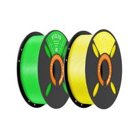 Rapid PETG Filament 1.75mm, 2KG Filament Bundle, Green, Yellow, High Speed 600mm/s 3D Printer Filament Dimensional Accuracy +/- 0.02 mm, 2 * 1kg Spool Fits for Most FDM 3D Printers