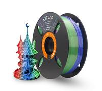 Rapid PETG Filament 1.75mm Three-Color Silk-red/Blue/Green, High Speed Up to 600mm/s 3D Printer Filament Dimensional Accuracy +/- 0.02 mm, 1kg Cardboard Spool(2.2lbs) Fits for Most FDM 3D Printers