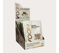 Rapid Protein Recovery Shake by VOOM - Belgian Chocolate Whey Isolate Recovery, BCAAs - 19g Protein 2:1 Carb Protein Mix - 12 x 64g Sachets to Boost Recovery Post Workout - Vegetarian and Gluten Free