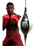Rapid Punching Bag - Powers Double End Kit, Floor to Ceiling Boxing Rope | Heavy Duty Punching Ball for Adults - Workout Thai Punch Striking Set, Training Bag