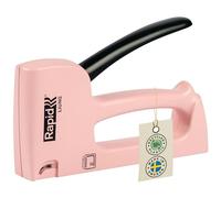 Rapid R13 Staple Gun Ljung Pink - Casing Crafted With 90% Recycled Plastics, Made in Sweden, Upholstery Staple Gun With All-steel Wear Parts Inside, For No.13 Staples 4-10mm
