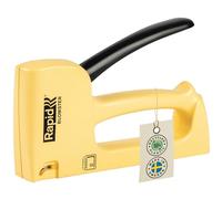 Rapid R53 Staple Gun Blomster Yellow - Casing Crafted with 90% Recycled Plastics, Made in Sweden, Upholstery Staple Gun with All-Steel Wear Parts Inside, for No.53 Staples 4-10mm