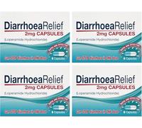 Rapid Relief Diarrhea Capsules - 4 x 6 Anti Diarrhea Loperamide Capsules Bundle with a Stool Chart