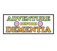Rapid Revive - Adventure Before Dementia Car Sticker Self Adhesive Vinyl Window Sticker for Cars Caravan Campervan Motorhome 144mm x 60mm Funny Novelty Vanlife Decal