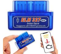 Rapid Revive - Bluetooth OBD2 327 Car Diagnostic Scanner V2.1 - Wireless Mini OBD 2 Code Reader for Car & Van Engine Diagnostics, Clear Fault Codes, Real-Time Data, Engine Fault Reset - Car Code Read