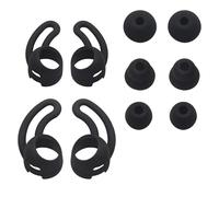 Rapid Revive - Eartips and Wingtips Replacement 5 PACK Eartips Compatible with BeatsX 2 Sets Silicone Wingtips Powerbeats Pro Beats Flex Wireless in Ear Headphones Soft Wing Tips (Black)