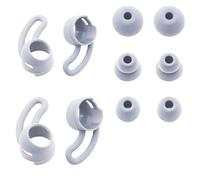 Rapid Revive - Eartips and Wingtips Replacement 5 PACK Eartips Compatible with BeatsX 2 Sets Silicone Wingtips Powerbeats Pro Beats Flex Wireless in Ear Headphones Soft Wing Tips (Light Grey)