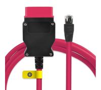 Rapid Revive - ENET OBD To Ethernet Cable Compatible With BMW F-Series M3 M4 OBD2 E-SYS ICOM ISTA-D RJ45 Diagnostic Tool Interface Adapter F Coding 2m Lead (Red)