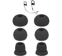 Rapid Revive - Replacement Silicone Eartips Earbuds Eargels Compatible for Beats by Dr Dre Powerbeats 3 PowerBeats 4 Power Beats Pro Wireless Earphones (Black - 3 Pack)