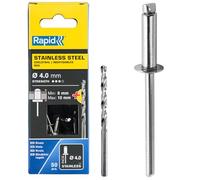 Rapid 5000395 Stainless Steel Rivets 4 X 14Mm Blister Of 50