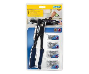 Rapid RP10 Hand Riveter Starter Kit with 100 Rivets 3.2, 4, 4.8mm 5000376