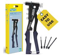 Rapid RP110 Rivet Nut Pliers for M3, M4, M5, M6 Rivet Nuts - Durable Molded Aluminum and Steel Construction with Soft Handle