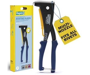 Rapid RP40 Multi-Nozzle Hand Rivet Pliers | Pop Nail Pliers for 3.2, 4.0, 4.8mm Aluminum & Stainless Steel Rivets | Heavy Duty Rivet Pliers for Automotive & Metalworking
