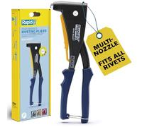 Rapid RP40 Multi-Nozzle Hand Riveter | Pop Rivet Gun for 3.2, 4.0, 4.8mm Aluminium & Stainless Steel Rivets | Heavy Duty Rivet Tool for Automotive & Metal Work (5001719)
