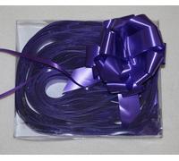 Rapid Satin Pull Bows (15/30 Pack) - 31mm (4 Inch) Gift Ribbon for Presents, Flowers, Crafts, Weddings, Christmas (Purple, 15 x 31mm Pullbows)