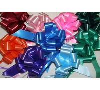 Rapid Satin Pull Bows (15/30 Pack) - 31mm (4 Inch) Gift Ribbon for Presents, Flowers, Crafts, Weddings, Christmas (Random Mix, 30 x 31mm Pullbows)