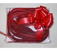 Rapid Satin Pull Bows (15/30 Pack) - 31mm (4 Inch) Gift Ribbon for Presents, Flowers, Crafts, Weddings, Christmas (Red, 30 x 31mm Pullbows)